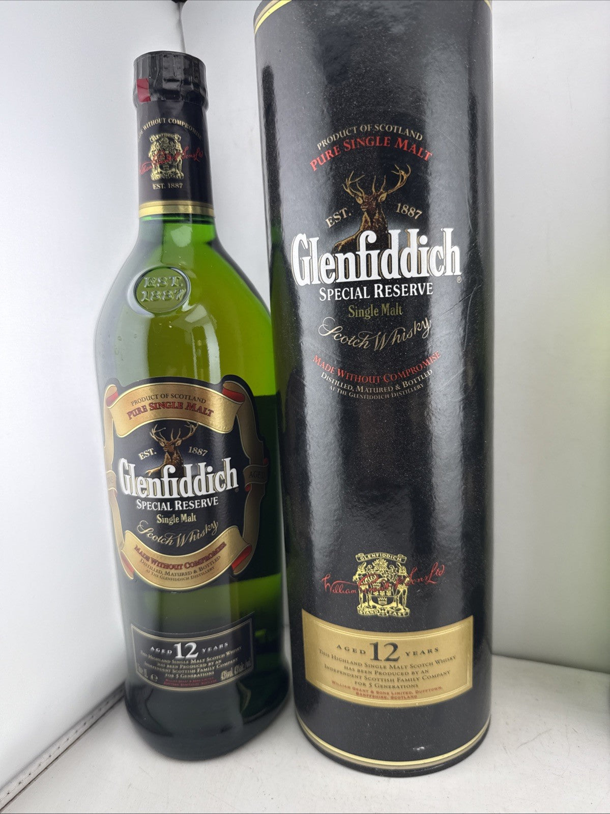 Glenfiddich 12 Year Old Special Reserve Scotch Whisky 1L 43% Boxed 1990s