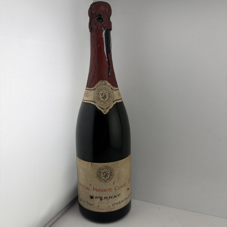 Vintage Champagne Special Private Cuvee 33 Epernay Extra Sec C.1940s
