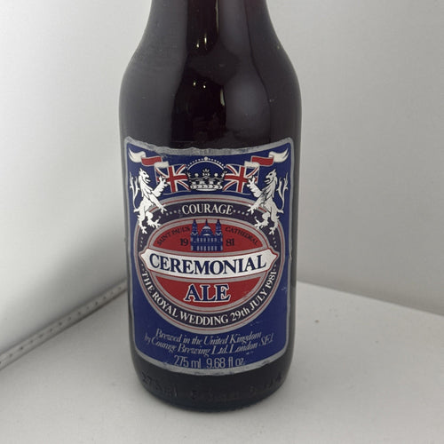 “1981 Royal Wedding Ale Courage Ceremonial Ale Charles Diana 275ml Full”