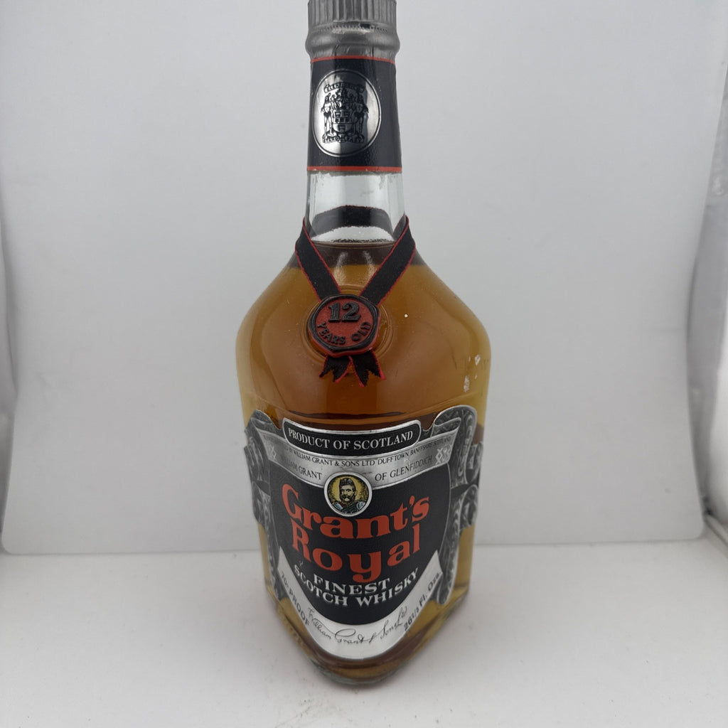 Grant’s Royal 12 Year Old Scotch Whisky 70 Proof Vintage Bottle Late c.1960s