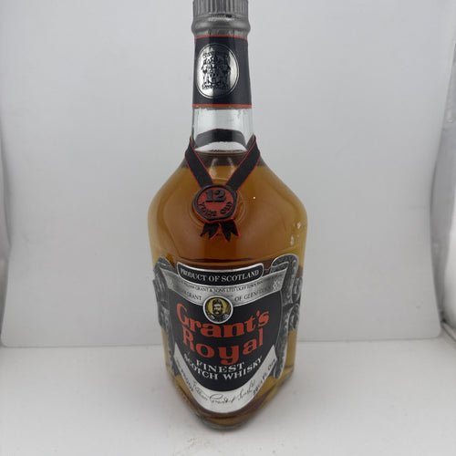 Grant’s Royal 12 Year Old Scotch Whisky 70 Proof Vintage Bottle Late c.1960s