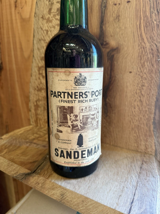 Sandemans Partners Port (finest rich ruby) estimated 1960s  vintage