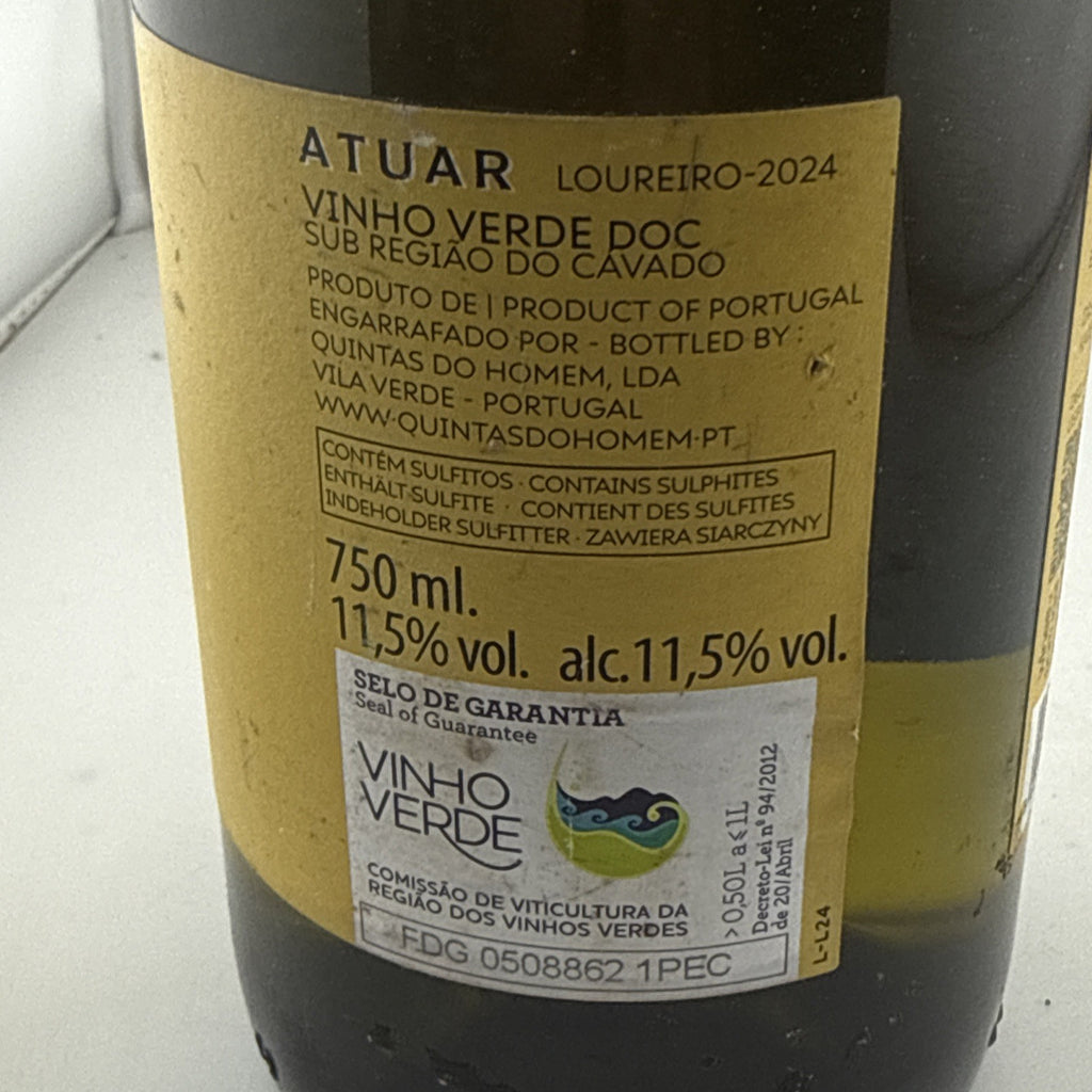 Atuar Loureiro Vinho Verde DOC 2024 Portugal White Wine 75cl 11.5%