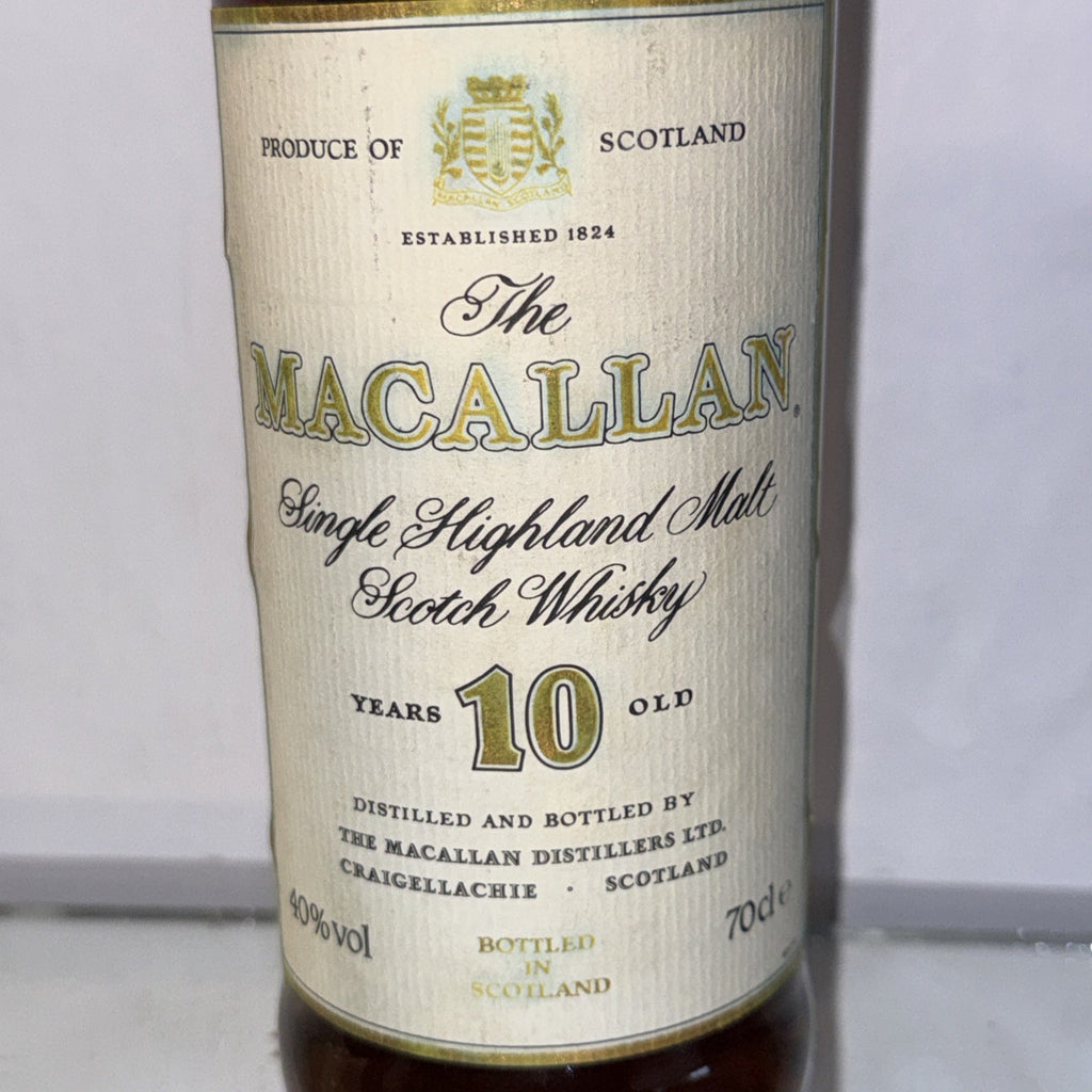 The Macallan 10 year  Single Highland Malt Whiskey L594 So 1994 Bottled