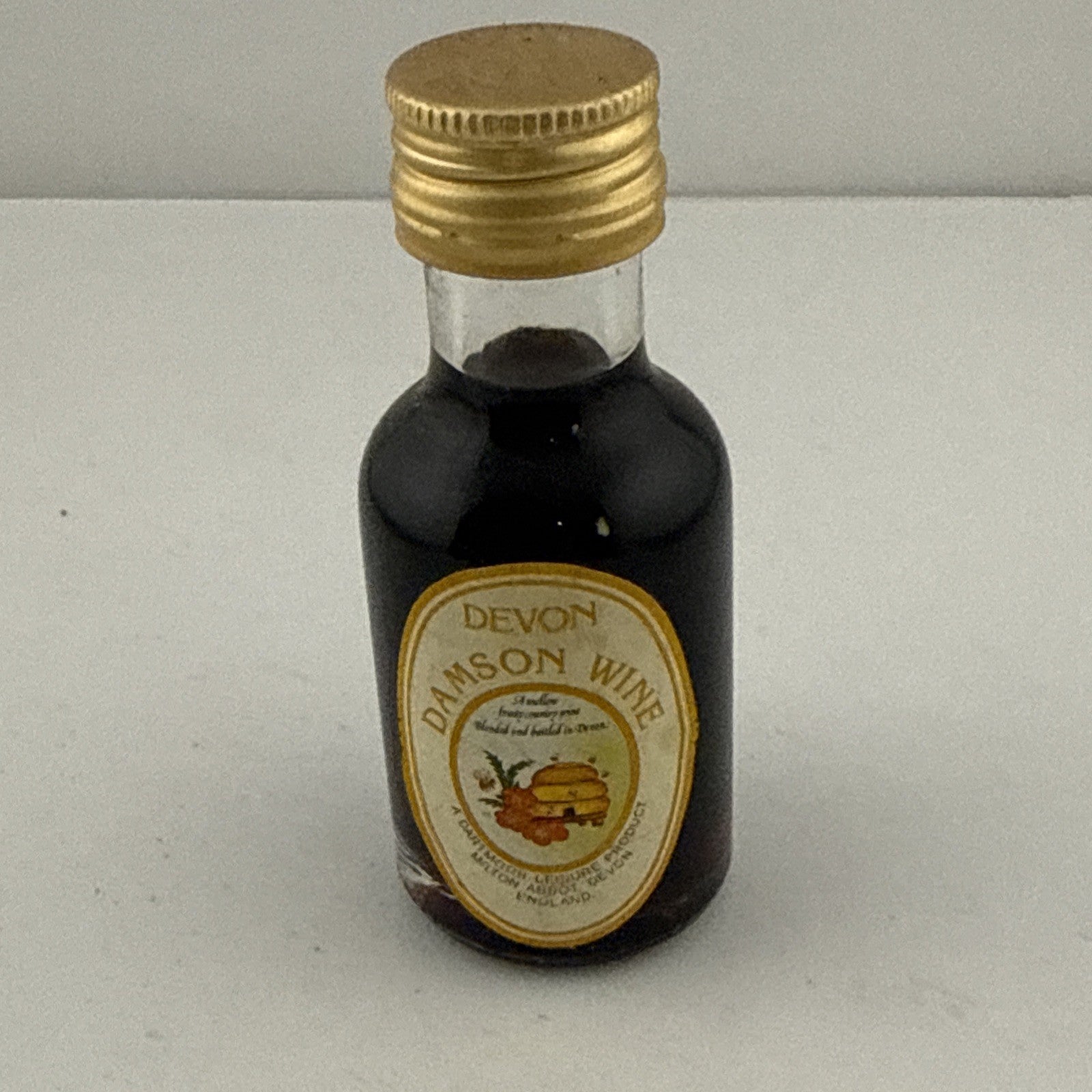 Vintage Devon Damson Wine Miniature A F Noble Ashburton 1970s-80s