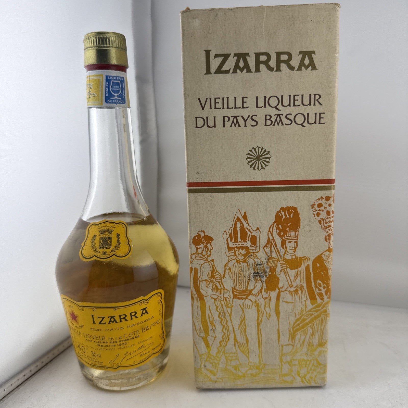Vintage Izarra Jaune Basque Liqueur 35cl with Original Box ( Like Chartreuse)