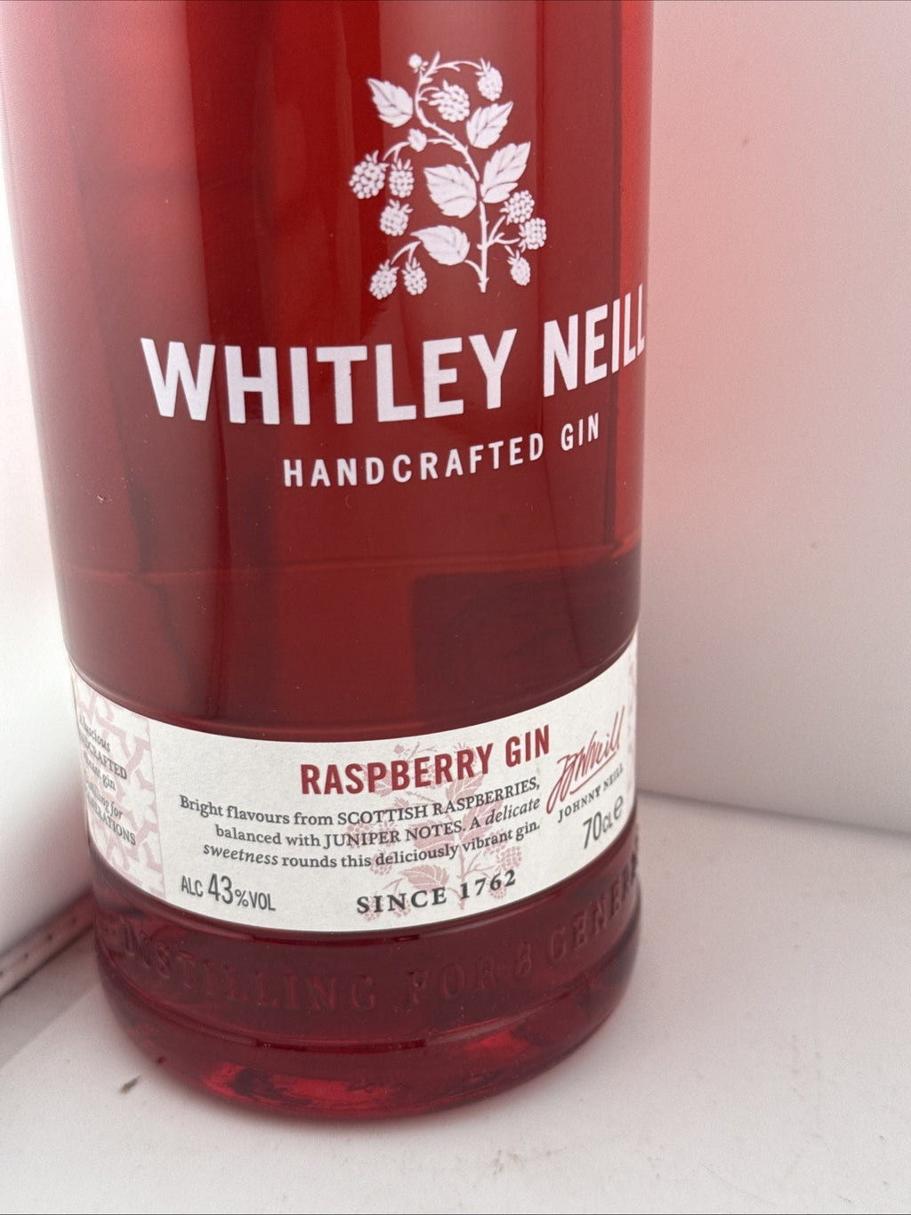 Whitley Neill Raspberry Gin 70cl 43% Handcrafted Gin Sealed