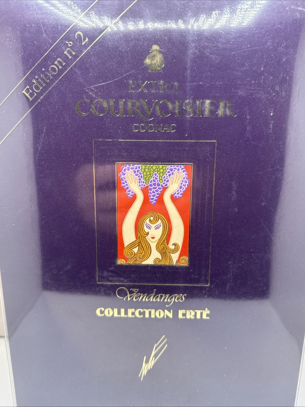 Courvoisier Erté No.2 — "Vendanges" (Harvest) — 1989 Release —complete Cert/tag