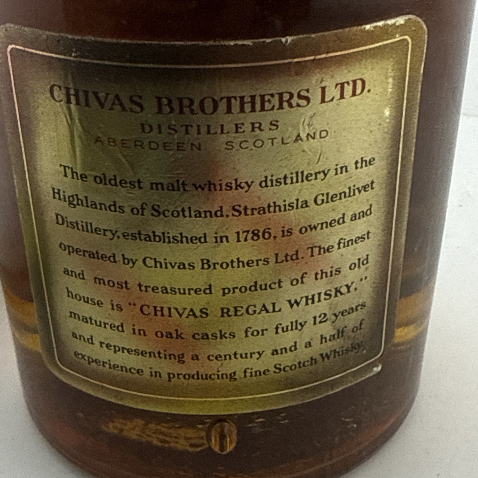 Chivas Regal 12 Year Old 75° Proof 1960s 75cl Scotch Whisky