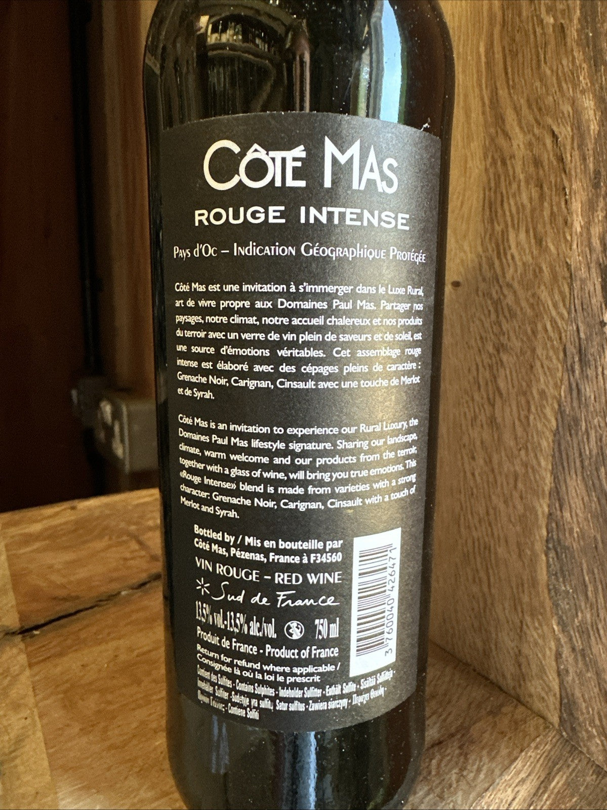 Cote Mas Rouge Intense Sud De France 75cl