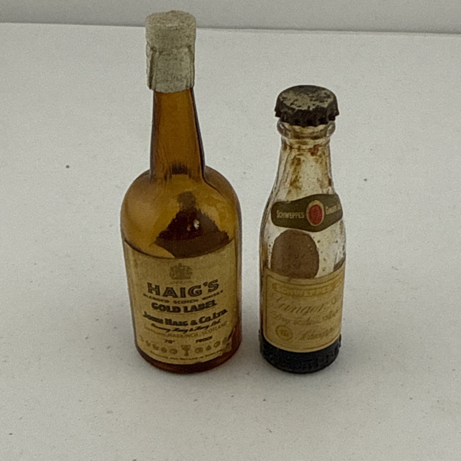 Mini Miniature Haig And Schweppes Ginger ( Empty)