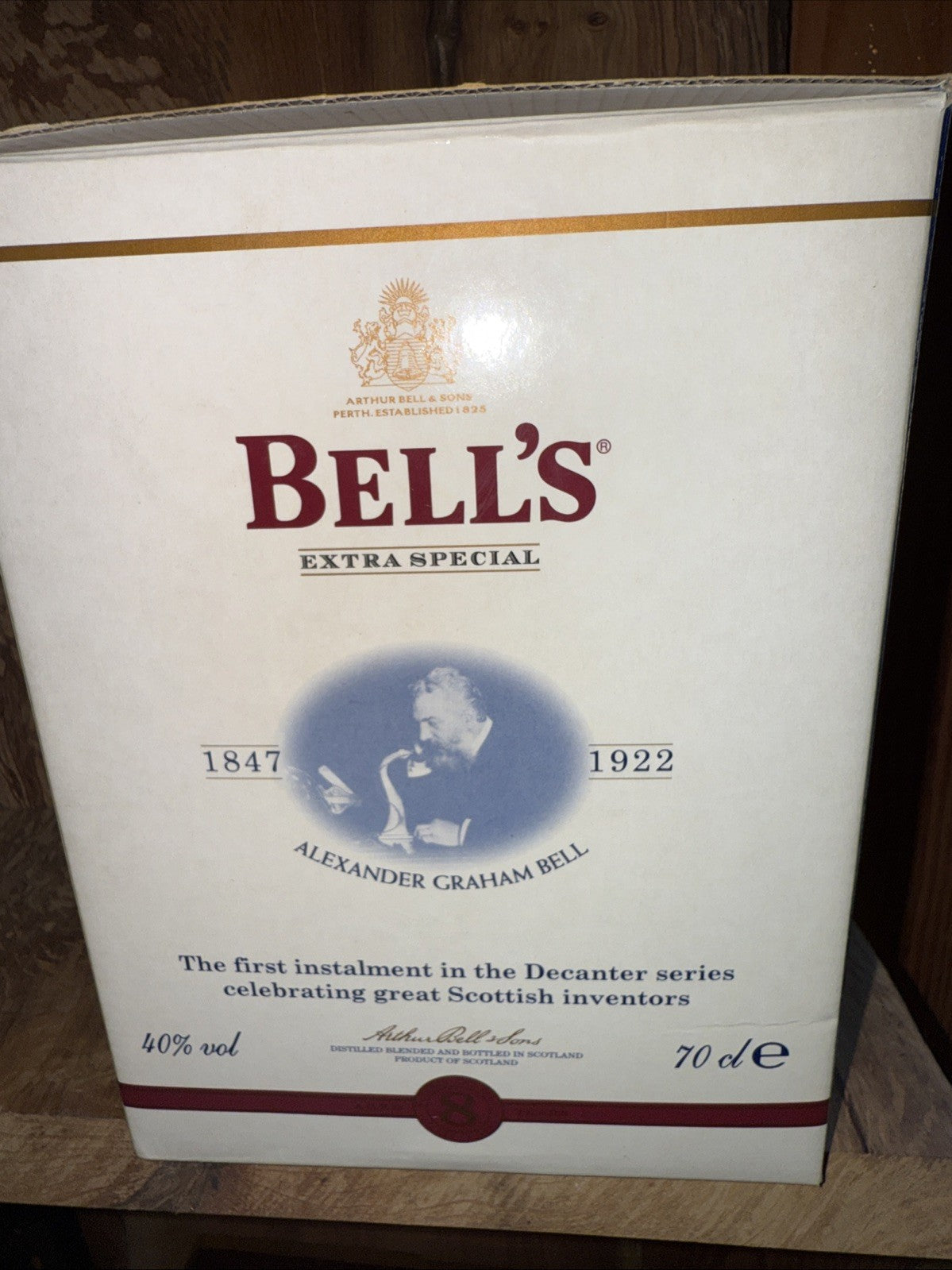 Bells Whisky Decanter 1994 Inventer series Alexander Graham Bell Full boxed mint