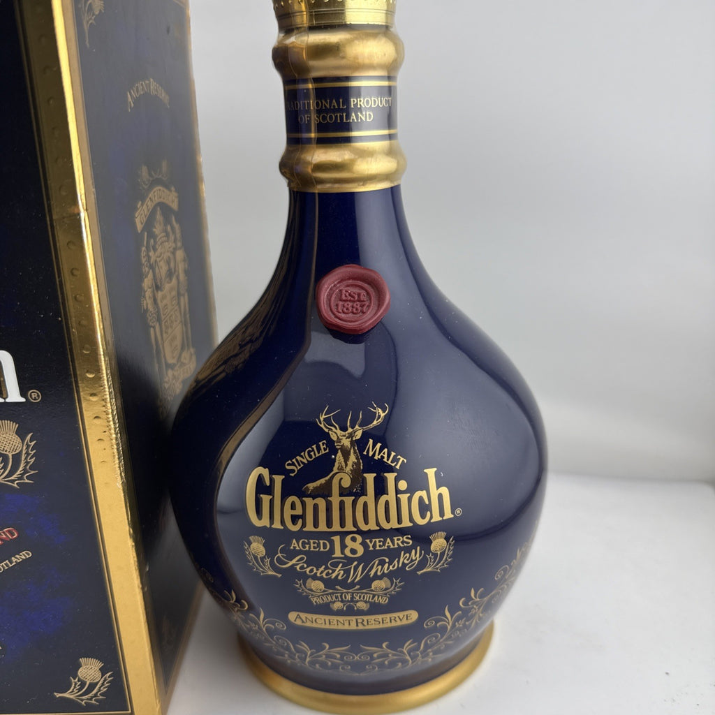 Glenfiddich 1995 18 year old Single  malt  Ancient Reserve decanter full