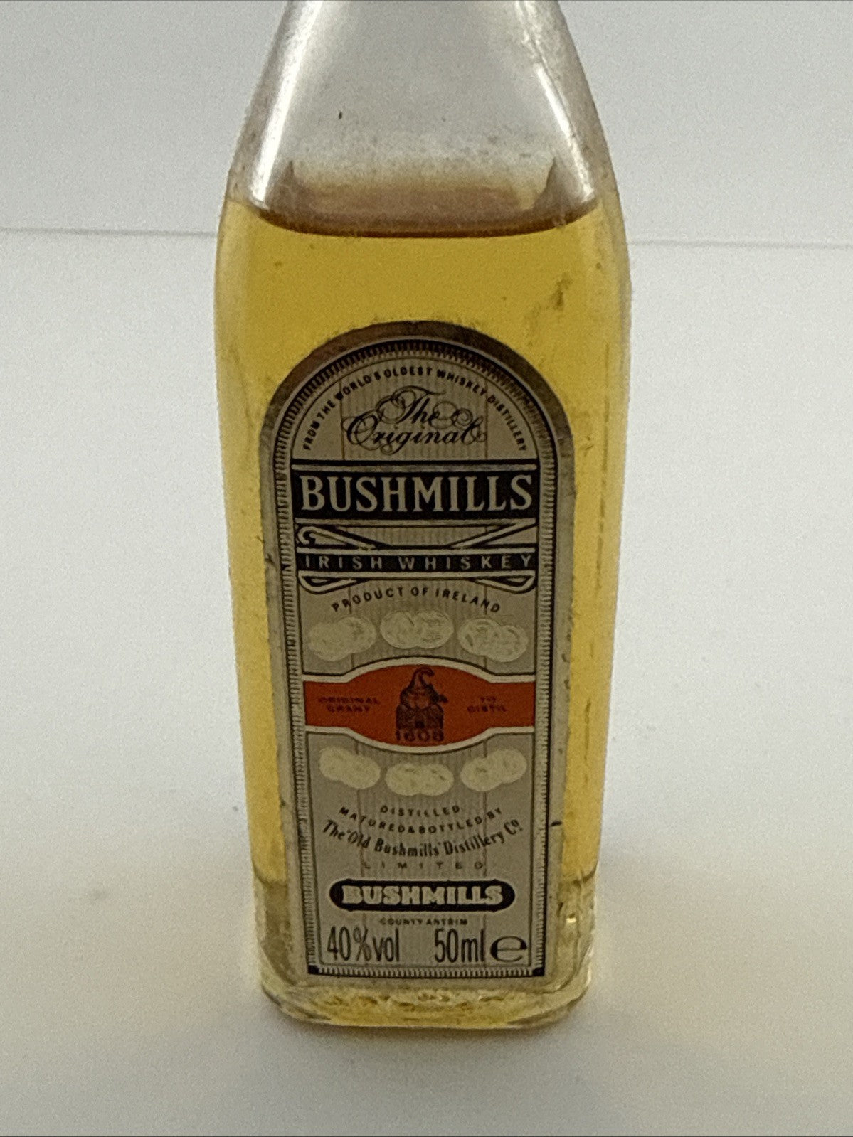 Vintage Bushmills Irish Whiskey Miniature c.1980s–1990s 50 ml