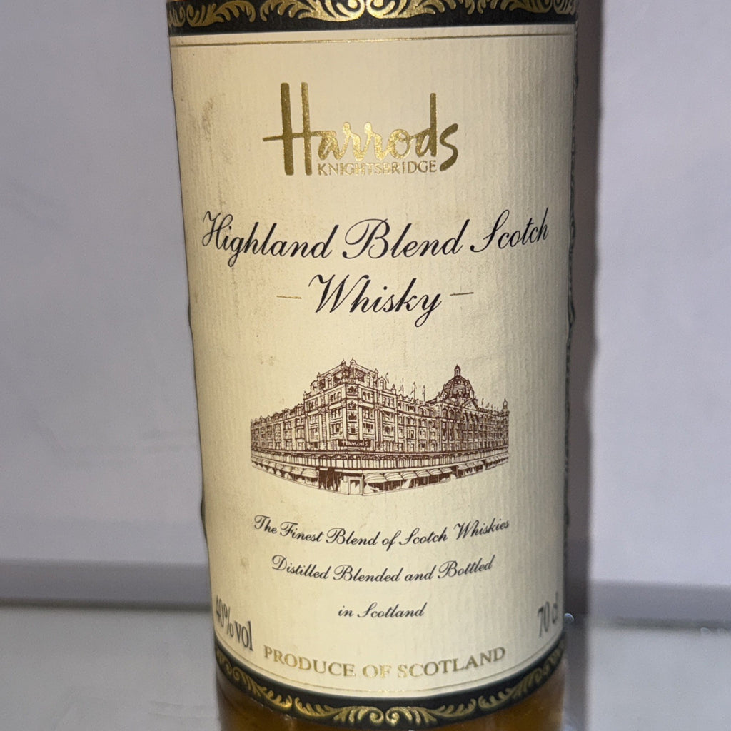 Harrods Highland Blend Scotch Whisky Bottled 1980s/90s