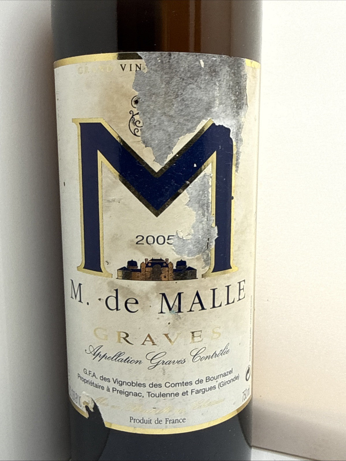 2005 M de Malle Graves Blanc Dry White Bordeaux Wine 75cl
