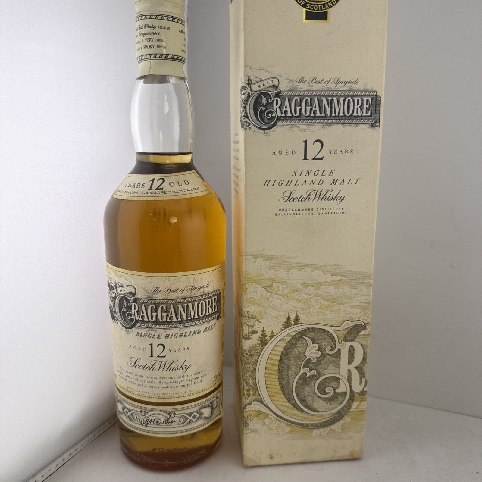 Cragganmore 12 Year Old Scotch Whisky 70cl Boxed 1990s Bottling