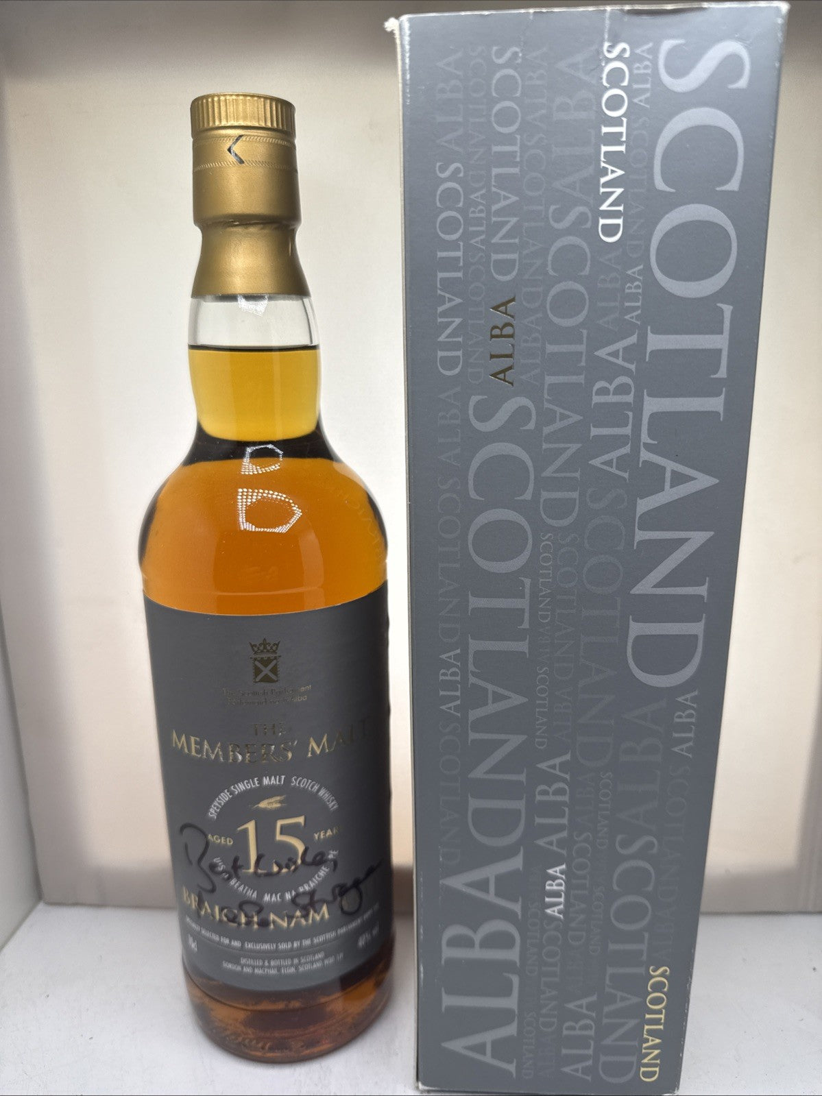 Braich nam Ball The Members' Malt 15yo Speyside Malt Signed By Nicola Sturgeon
