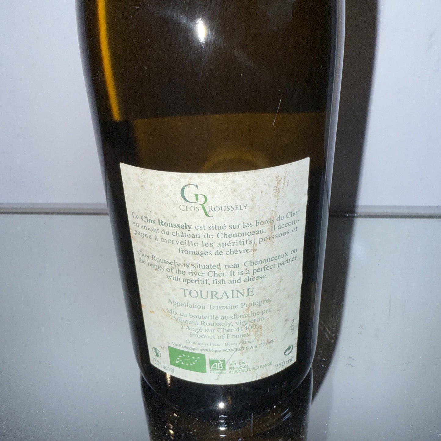 Le Clos Roussely Sauvignon Blanc Le Clos Organic 2013 White France