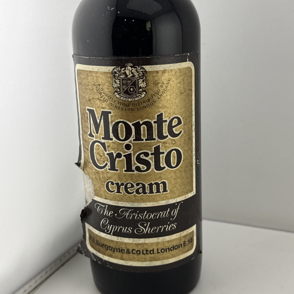 Monte Cristo Cream Cyprus Sherry Vintage 1970s Bottle