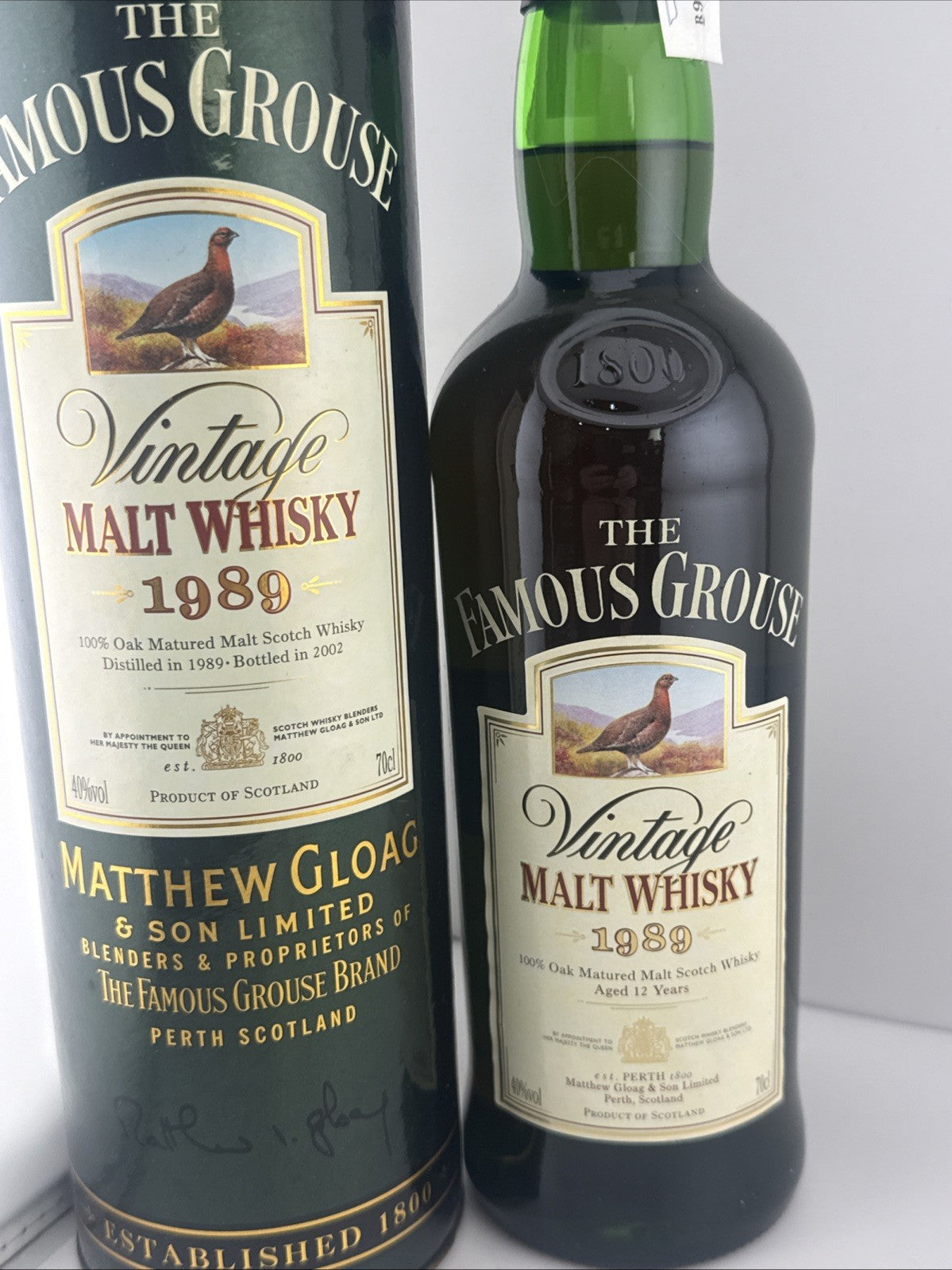 Famous Grouse Vintage Malt 1989 12 Year Old 70cl With Tube
