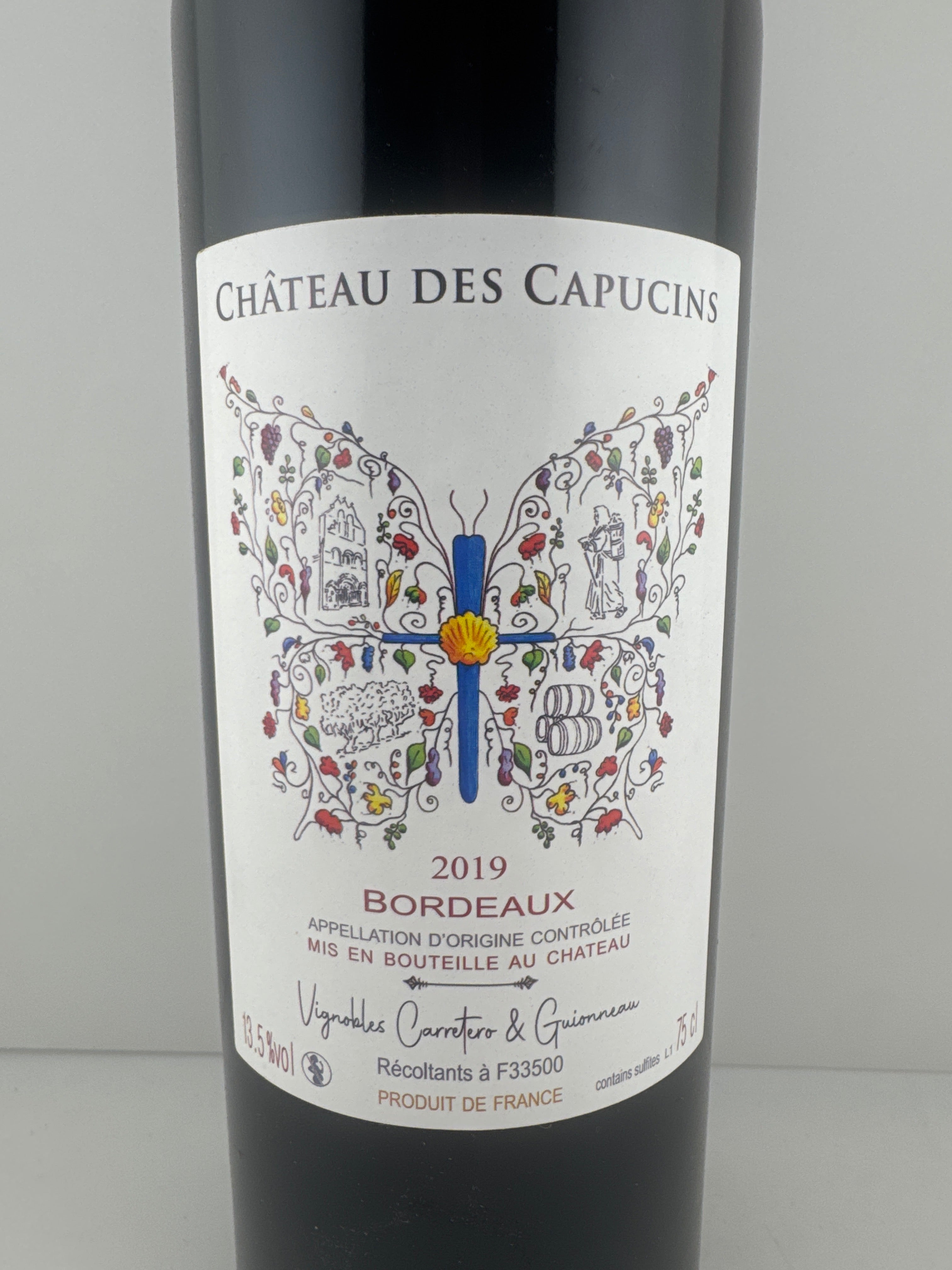 Chateau Des Capucins Bordeaux 2019 French Red Wine - Box of 6
