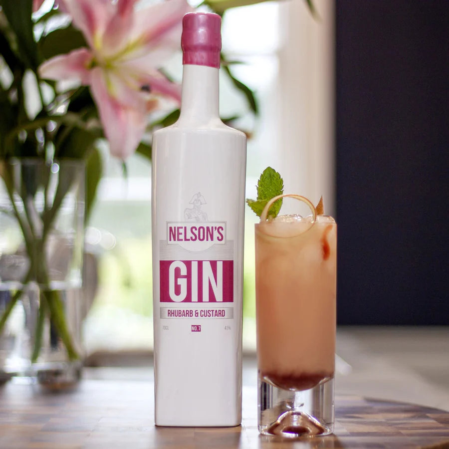 Nelson's Rhubarb & Custard Gin No.7 – 41% ABV – 70cl Premium Spirit